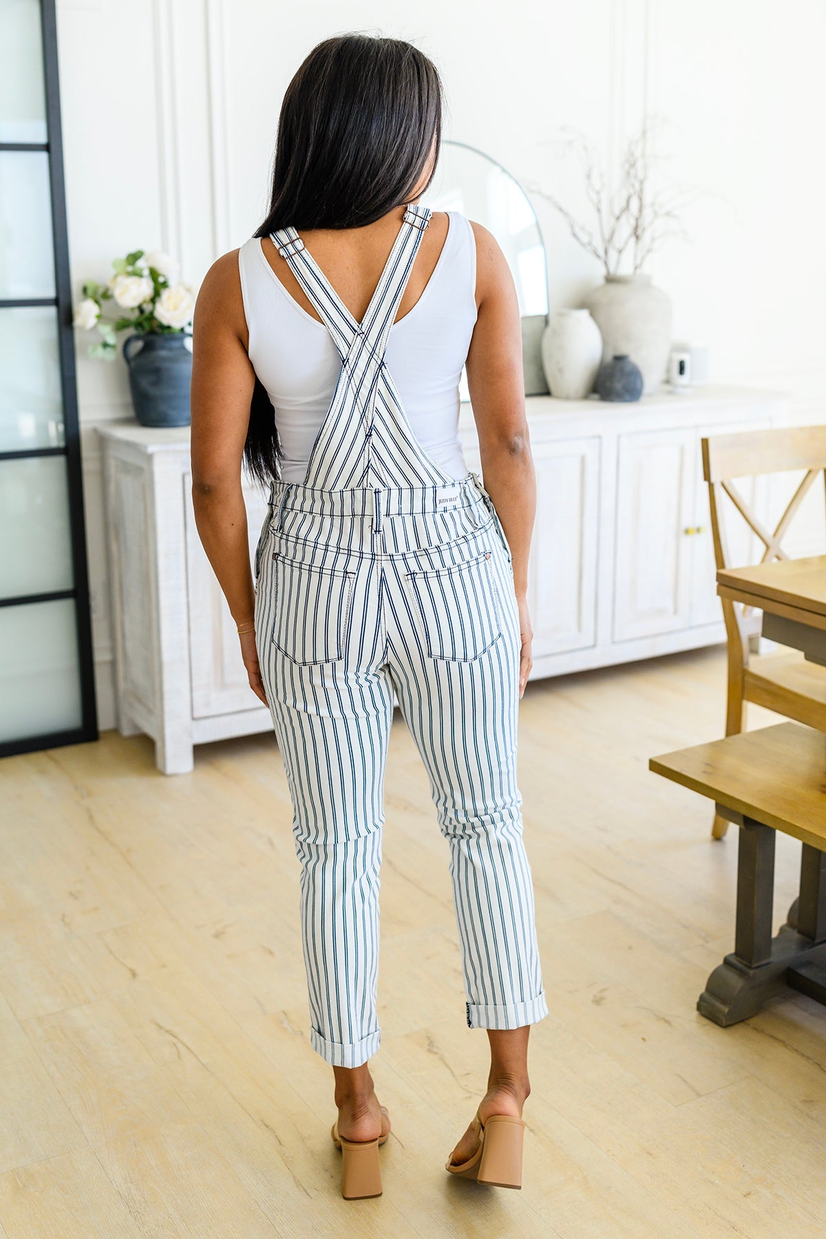 Railroad Stripe Overalls